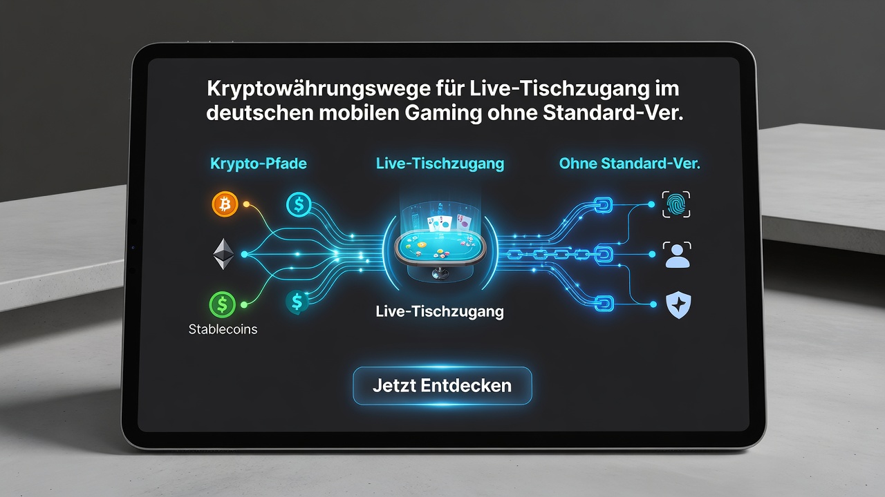 Darstellung von Krypto-Transaktionen und Live-Tisch-Interaktionen auf mobilen Geräten